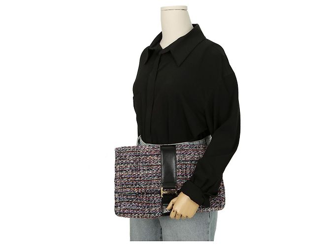 Chanel Clutch Flap Grip Multicolore - vista 11
