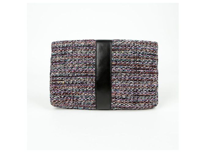 Chanel Clutch Flap Grip Multicolore - vista 5