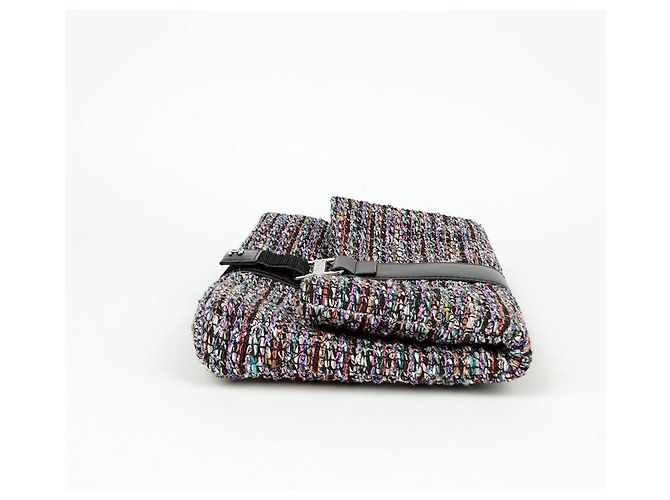 Chanel Clutch Flap Grip Multicolore - vista 6