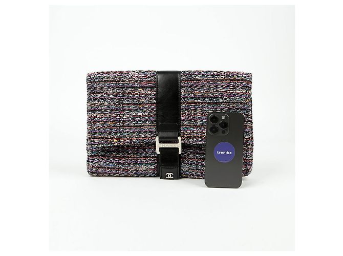 Chanel Clutch Flap Grip Multicolore - vista 8
