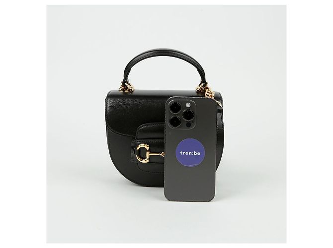 Gucci Borsa mini a mano Horsebit con manico e tracolla Nero - vista 10
