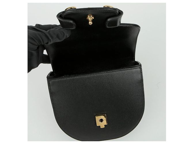 Gucci Borsa mini a mano Horsebit con manico e tracolla Nero - vista 11
