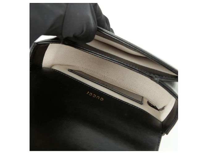 Gucci Borsa mini a mano Horsebit con manico e tracolla Nero - vista 12