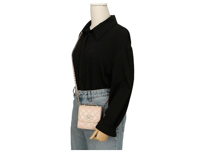 Trendy CC Chanel Borsa a spalla incrociata mini CC alla moda Rosa - vista 15