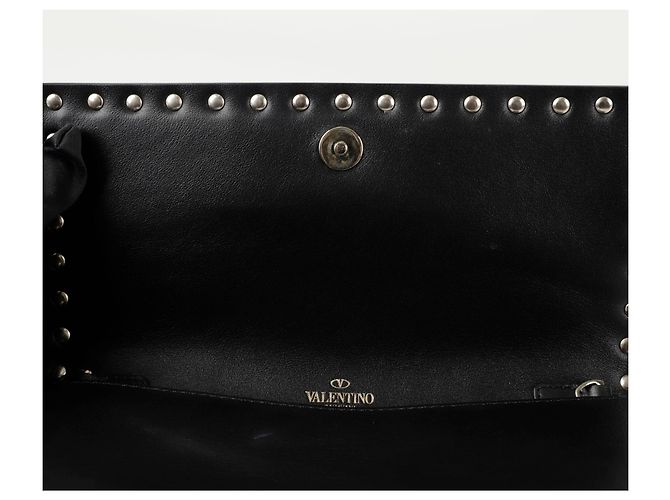 Valentino Borsa a tracolla Rockstud WOC con catena Nero - vista 10