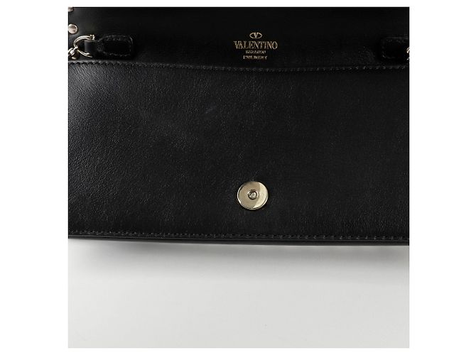 Valentino Borsa a tracolla Rockstud WOC con catena Nero - vista 11