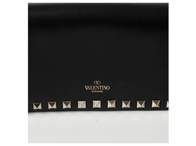 Valentino Borsa a tracolla Rockstud WOC con catena Nero - vista 6