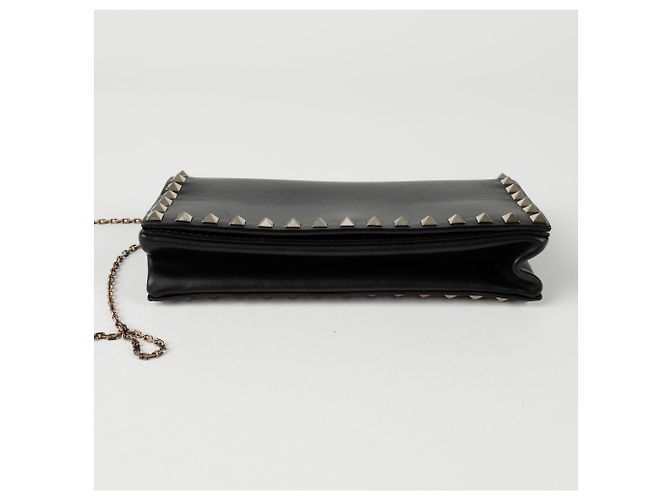 Valentino Borsa a tracolla Rockstud WOC con catena Nero - vista 8