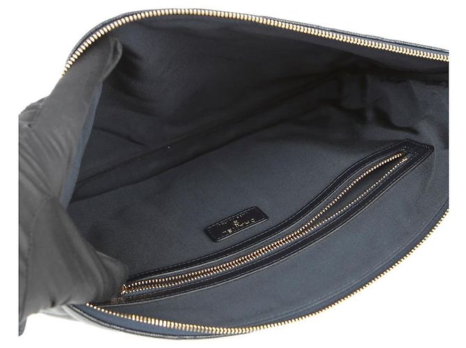Chanel Clutch Classica Grande in Pelle Caviar Blu - vista 10