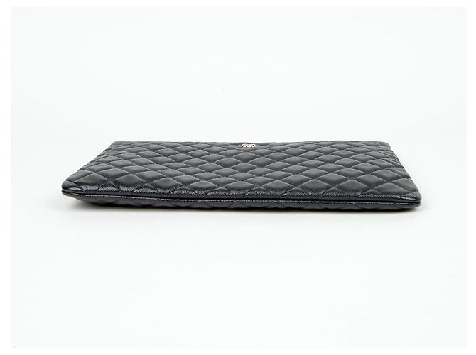 Chanel Clutch Classica Grande in Pelle Caviar Blu - vista 6