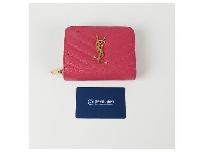 Saint Laurent Casa compacta alrededor de la billetera Rosa - vista 12