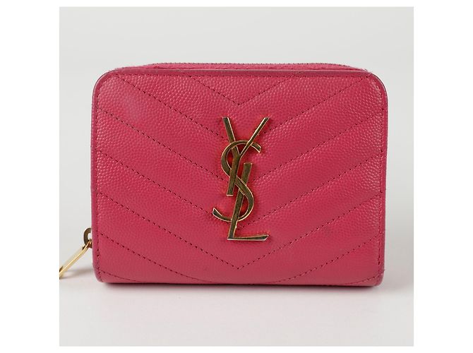 Saint Laurent Casa compacta alrededor de la billetera Rosa - vista 2