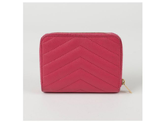 Saint Laurent Casa compacta alrededor de la billetera Rosa - vista 3