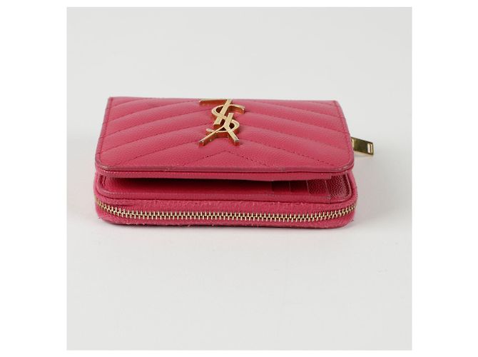Saint Laurent Casa compacta alrededor de la billetera Rosa - vista 4
