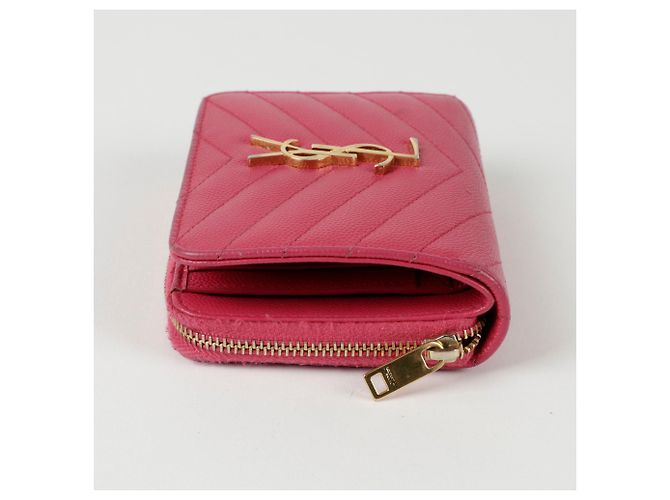 Saint Laurent Casa compacta alrededor de la billetera Rosa - vista 5