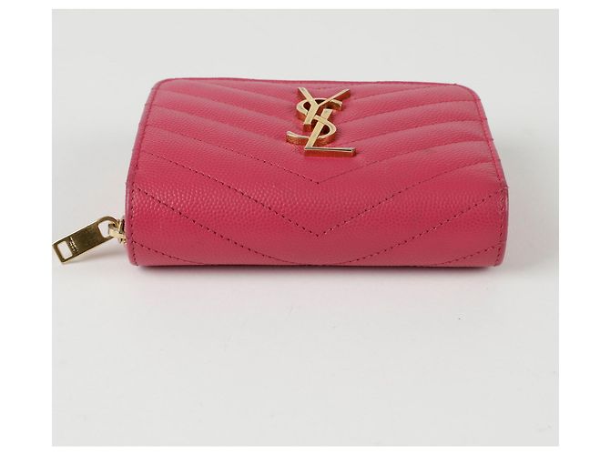 Saint Laurent Casa compacta alrededor de la billetera Rosa - vista 6