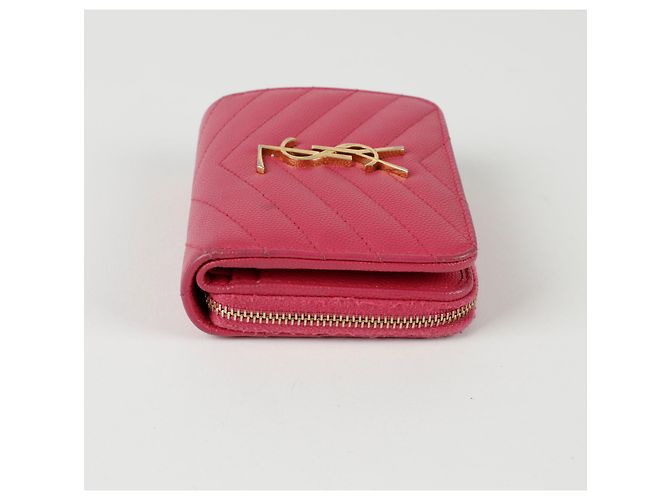 Saint Laurent Casa compacta alrededor de la billetera Rosa - vista 7