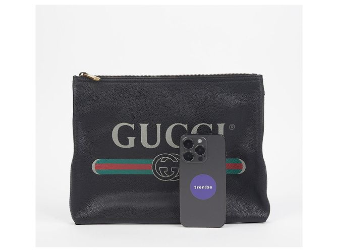 Gucci Clutch portafoglio con stampa logo Nero - vista 5