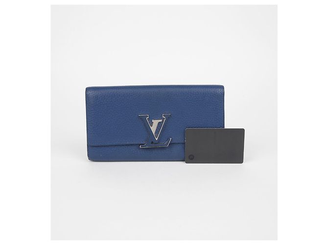 Louis Vuitton Cartera Larga Capucines Azul - vista 11