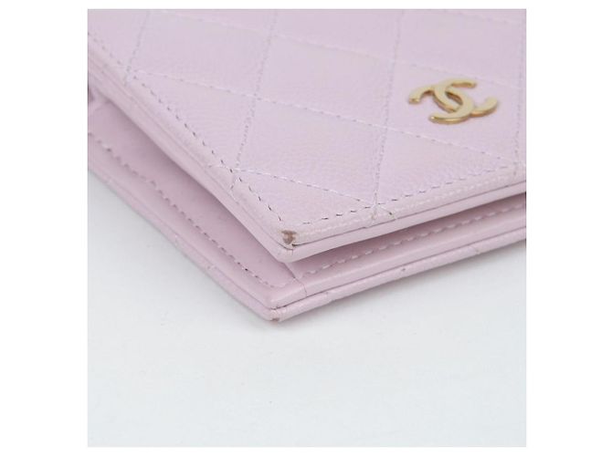 Chanel Portafoglio Bifold Caviar Classico Porpora - vista 10