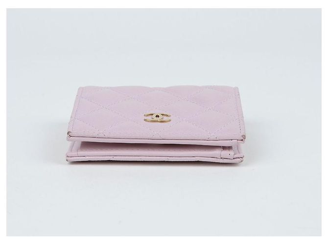Chanel Portafoglio Bifold Caviar Classico Porpora - vista 8