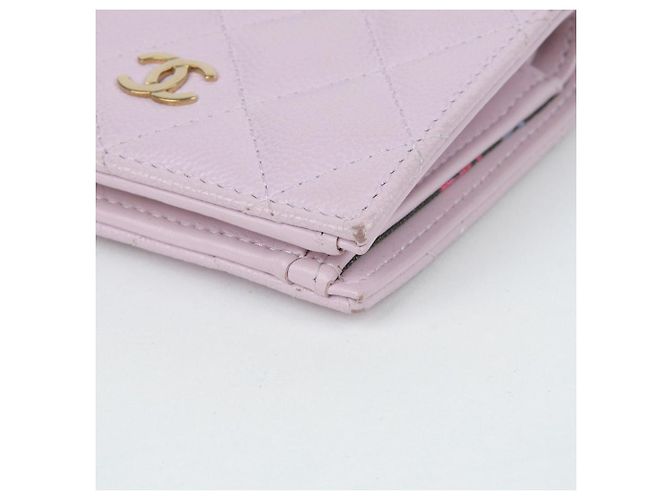 Chanel Portafoglio Bifold Caviar Classico Porpora - vista 9