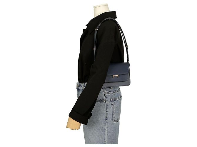 Marni Trunk Mini Umhängetasche Blau - Ansicht 14