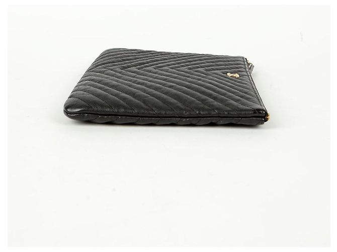 Chanel Clutch Medio Classico in Caviale Nero - vista 5