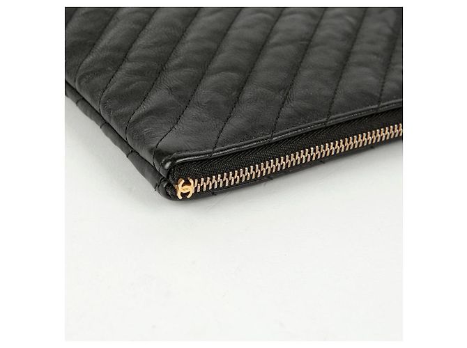 Chanel Clutch Medio Classico in Caviale Nero - vista 8