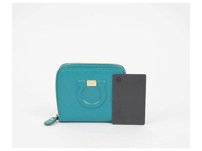 Salvatore Ferragamo Billetera bi-fold Gancini Verde - vista 13
