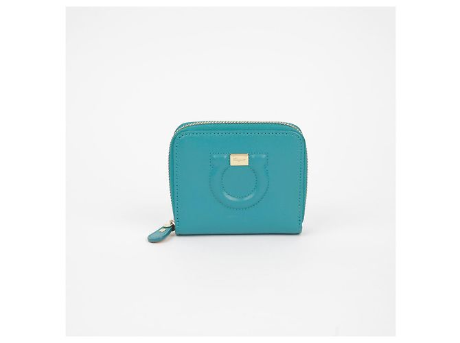 Salvatore Ferragamo Billetera bi-fold Gancini Verde - vista 2
