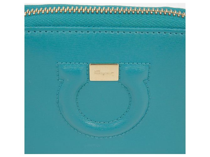 Salvatore Ferragamo Billetera bi-fold Gancini Verde - vista 3