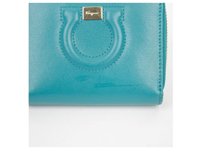 Salvatore Ferragamo Billetera bi-fold Gancini Verde - vista 4