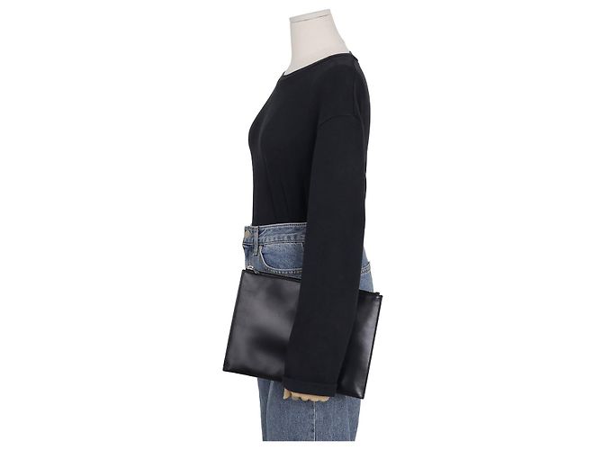 Saint Laurent Monogramm-Tablet-Tasche Schwarz - Ansicht 12