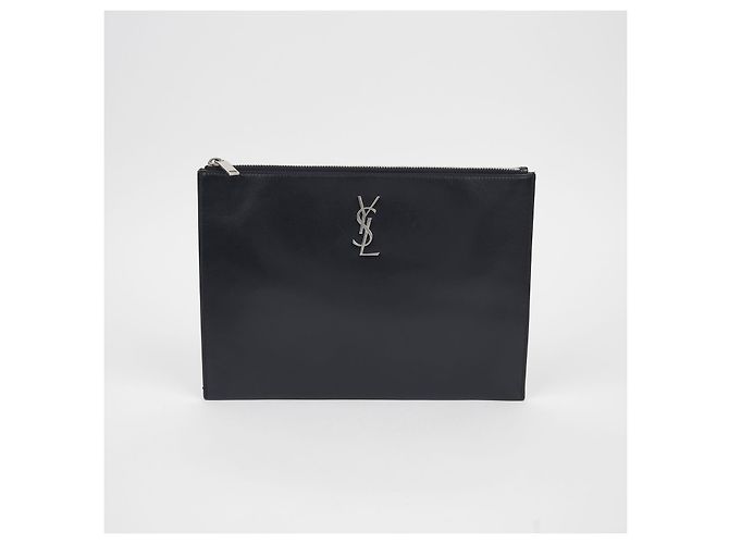 Saint Laurent Monogramm-Tablet-Tasche Schwarz - Ansicht 2