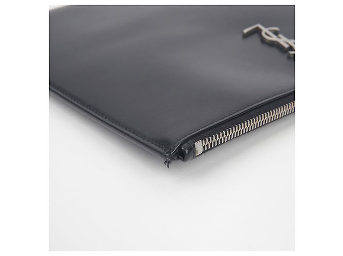 Saint Laurent Monogramm-Tablet-Tasche Schwarz - Ansicht 9