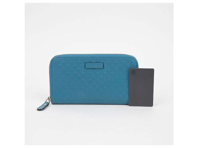 Gucci Cartera Larga Microshima Azul - vista 13