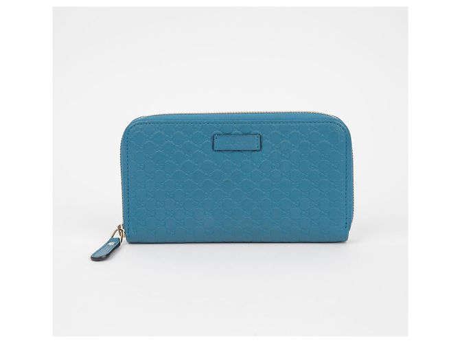 Gucci Cartera Larga Microshima Azul - vista 2
