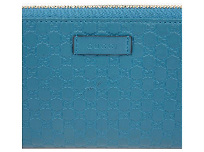 Gucci Cartera Larga Microshima Azul - vista 3