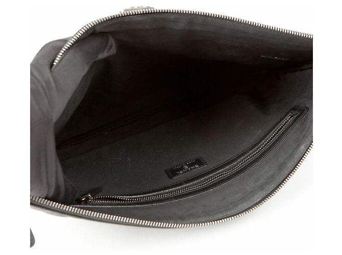 Chanel Boy Large Clutch in pelle nera Nero - vista 12