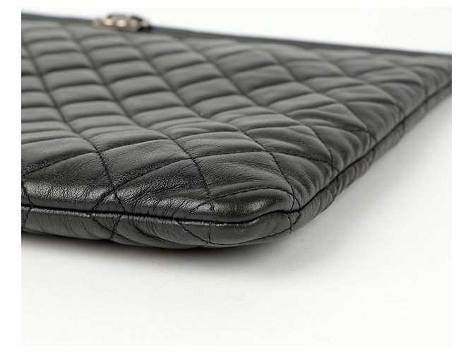Chanel Boy Large Clutch in pelle nera Nero - vista 7