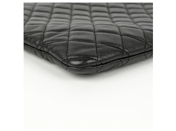 Chanel Boy Large Clutch in pelle nera Nero - vista 8
