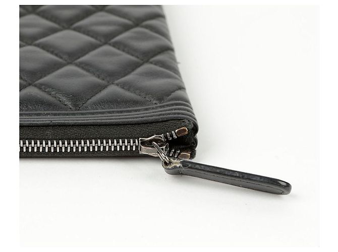 Chanel Boy Large Clutch in pelle nera Nero - vista 9