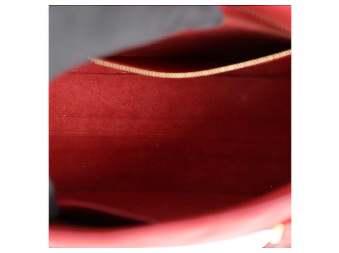 Saint Laurent Borsa tote piccola Chevron Rosso - vista 13