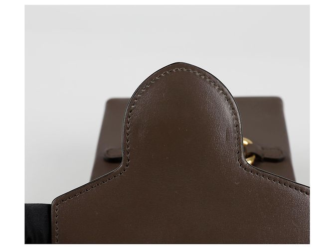 Gucci Borsa a spalla mini Horsebit Marrone - vista 10