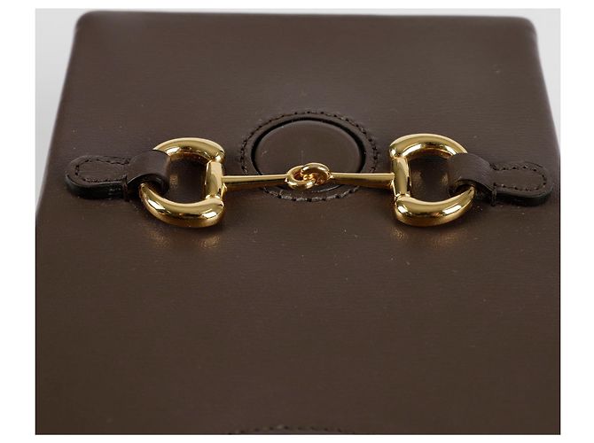 Gucci Borsa a spalla mini Horsebit Marrone - vista 11