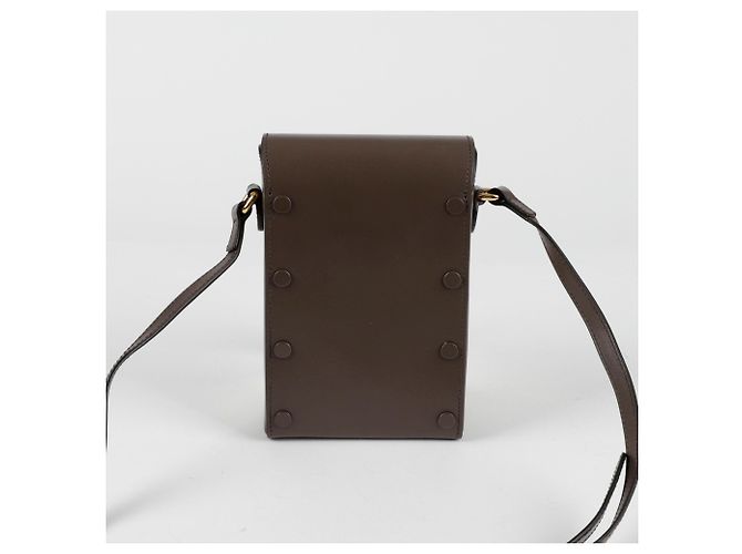 Gucci Borsa a spalla mini Horsebit Marrone - vista 3