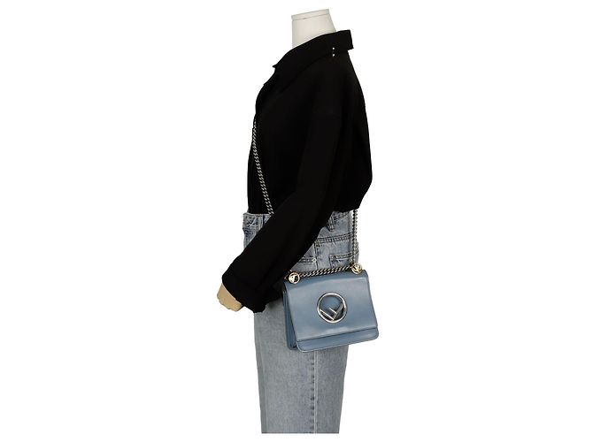 Fendi Borsa a tracolla piccola Kan Blu - vista 12