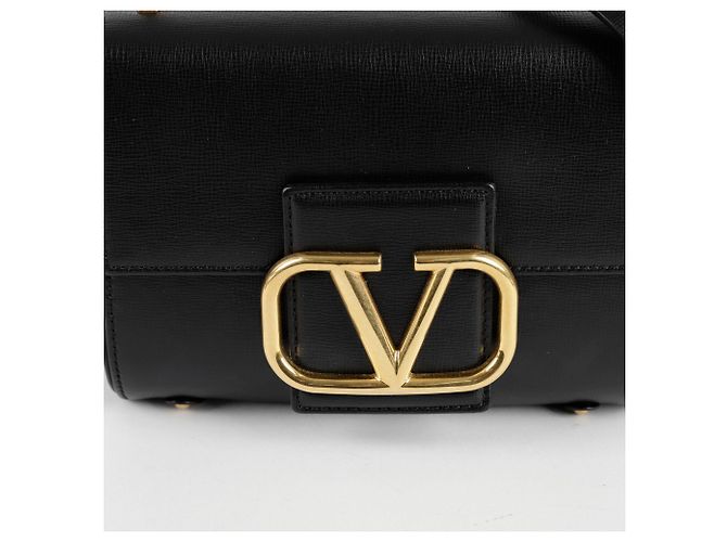 Valentino Bolsa transversal com logo e tachas Preto - vista 2