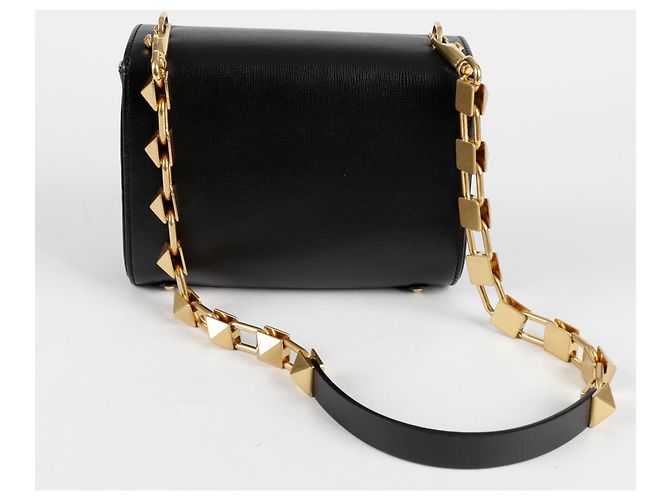 Valentino Bolsa transversal com logo e tachas Preto - vista 4